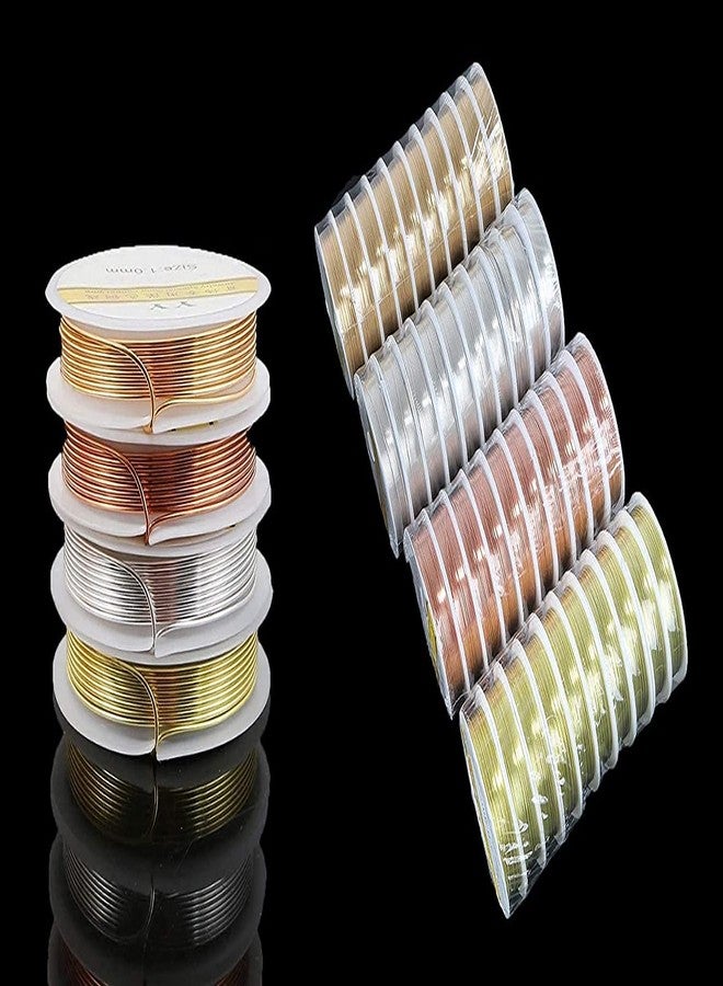 دي آي واي كرافتس مجموعة أدوات يدوية مكونة من لفة واحدة، نحاس 0.4 مم، جديد 0.3/0.4/0.5/0.6/0.8/1 مم سلك نحاسي فضي وذهبي لصنع الخرز والأساور (عبوة من لفة واحدة، نحاس 0.4 مم) - Image 3